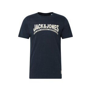 JACK & JONES Tričko 'HISTORY'  námornícka modrá / biela