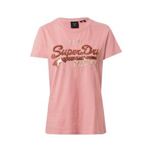 Superdry Tričko 'SEQUIN'  zlatá / rosé