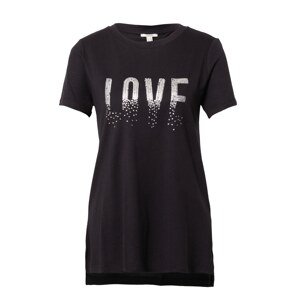 ESPRIT T-Shirt  čierna / strieborná