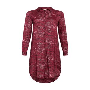 KAFFE CURVE Košeľové šaty 'Sille'  červená / ružová