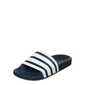 ADIDAS ORIGINALS Plážové / kúpacie topánky 'Adilette'  biela / námornícka modrá