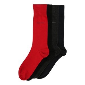 BOSS Casual Ponožky  čierna / tmavosivá / červená