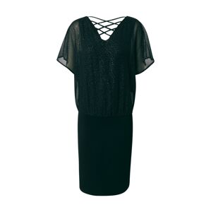 ESPRIT Kokteilové šaty  čierna / strieborná