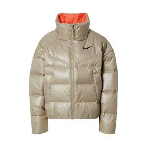Nike Sportswear Zimná bunda  tmavobéžová / čierna / tmavooranžová