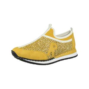 RIEKER Slip-on obuv  žltá / biela / priehľadná