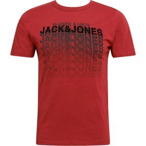JACK & JONES Tričko 'Club'  červená / čierna