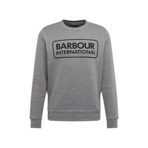 Barbour International Mikina  sivá melírovaná / čierna