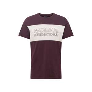Barbour International T-Shirt  burgundská / biela