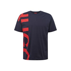 HUGO Tričko 'DAWS211'  námornícka modrá / červená