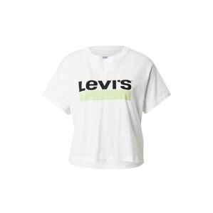 LEVI'S ® Tričko 'Graphic Varsity Tee'  pastelovo zelená / čierna / biela