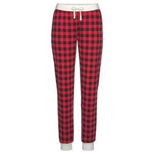 LASCANA Pyžamové nohavice  červená / čierna