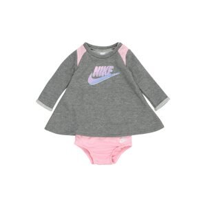 Nike Sportswear Šaty 'TERRY'  sivá / ružová