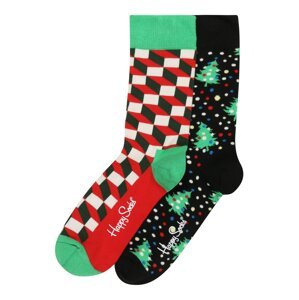 Happy Socks Ponožky  čierna / trávovo zelená / červená / biela / modrá
