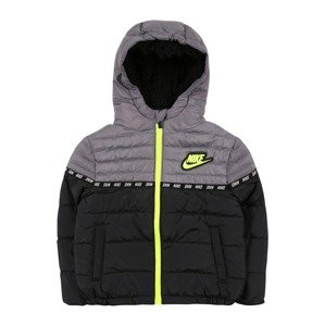 Nike Sportswear Zimná bunda  svetlozelená / čierna / sivá