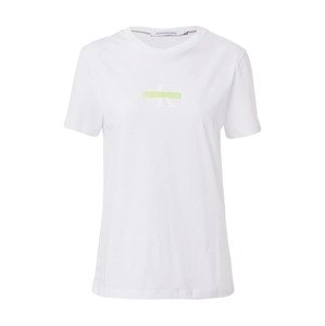 Calvin Klein Jeans T-Shirt  biela / svetlozelená