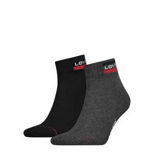LEVI'S Ponožky  sivá / červená / čierna / biela