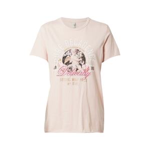 ONLY T-Shirt  rosé / biela / zlatá