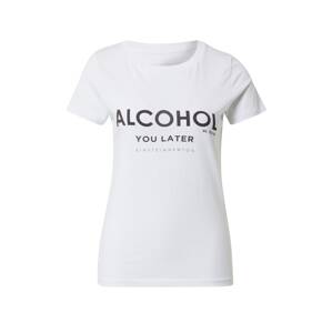 EINSTEIN & NEWTON Tričko 'Alcohol'  čierna / biela