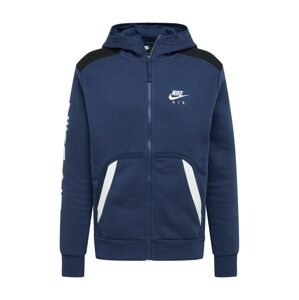 Nike Sportswear Tepláková bunda  biela / námornícka modrá / čierna