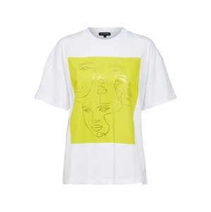 SELECTED FEMME T-Shirt 'Faces'  biela / žltá / zlatá