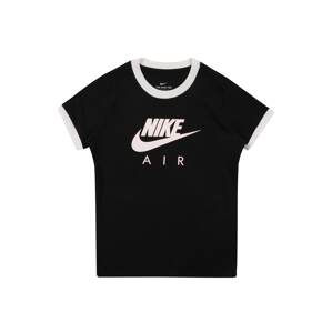 Nike Sportswear Tričko  biela / čierna / svetlobéžová