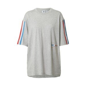 ADIDAS ORIGINALS Oversize tričko  sivá melírovaná / biela / nebesky modrá / červená