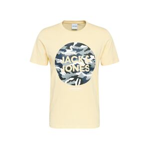JACK & JONES Tričko 'PRIME'  pastelovo žltá / námornícka modrá / čierna / sivá / biela