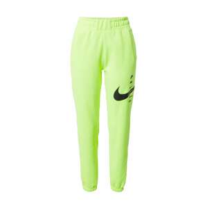 Nike Sportswear Nohavice  neónovo zelená / čierna