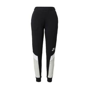 Nike Sportswear Nohavice  čierna / biela / sivá melírovaná