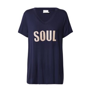 Kaffe Shirt 'Soul'  námornícka modrá / zlatá