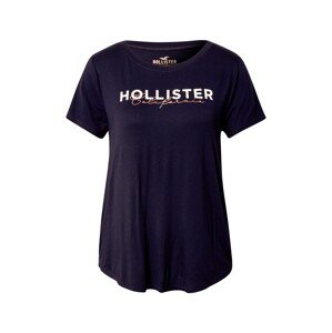 HOLLISTER Tričko  námornícka modrá / biela / lososová