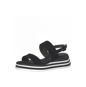 TAMARIS Sandále  čierna / biela
