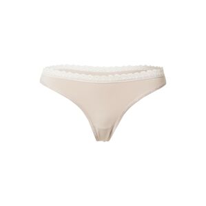 Tommy Hilfiger Underwear Tangá  béžová / biela