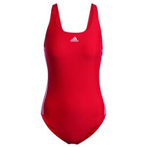 ADIDAS PERFORMANCE Športové jednodielne plavky  biela / ohnivo červená