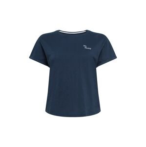 Tom Tailor Women + Tričko  biela / námornícka modrá