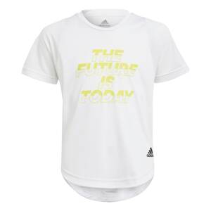 ADIDAS PERFORMANCE T-Shirt  biela / žltá / čierna