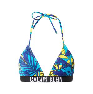 Calvin Klein Swimwear Bikinitop  námornícka modrá / čierna / biela / neónovo modrá / limetková