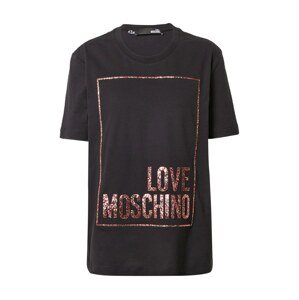 Love Moschino Tričko  čierna / tmavočervená