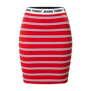 Tommy Jeans Sukňa  červená / biela / čierna