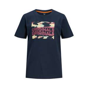 Jack & Jones Junior T-Shirt 'Cameron'  námornícka modrá / eozín / béžová / svetlomodrá