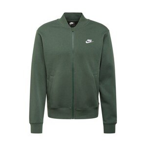 Nike Sportswear Tepláková bunda  biela / smaragdová