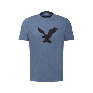 American Eagle Shirt  modrá melírovaná / čierna