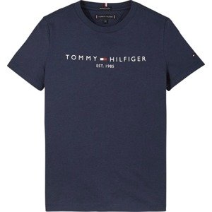 TOMMY HILFIGER Tričko  námornícka modrá / biela / ohnivo červená