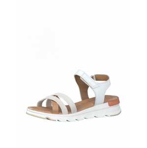 TAMARIS Remienkové sandále  biela / svetlobéžová