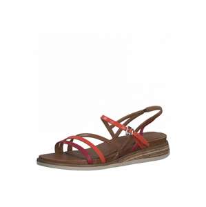TAMARIS Remienkové sandále  pitaya / brokátová / koralová