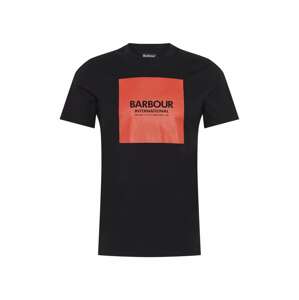 Barbour International Tričko  čierna / červená