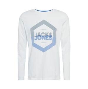 JACK & JONES Tričko 'DELIGHT'  biela / sivá / modrá