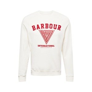 Barbour International Mikina  biela / červená