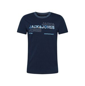 JACK & JONES Tričko  námornícka modrá / vodová / modrá / biela