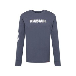 Hummel Funkčné tričko 'Legacy'  modrosivá / biela